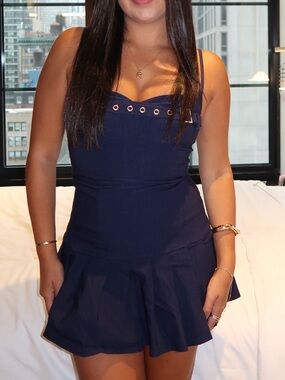 Navy mini dress